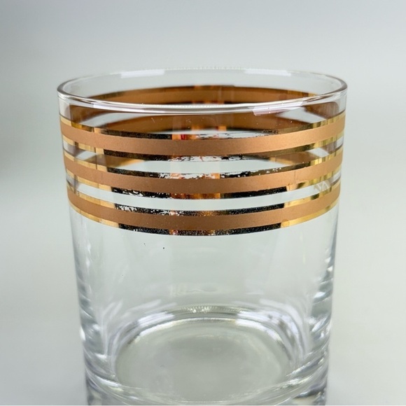 Vintage Mid Century Culver 22kt 
Gold Banded Glasses - Picture 9 of 12